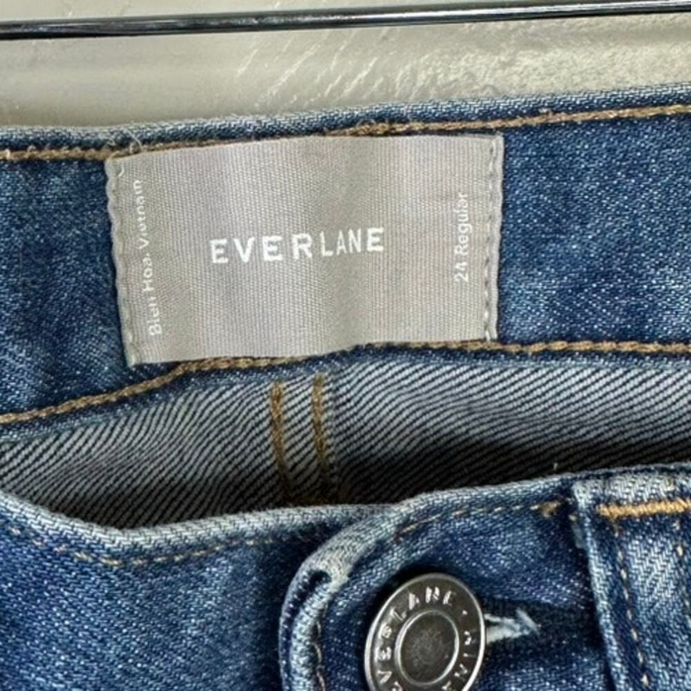 Everlane The Authentic Stretch Medium Wash High Rise Skinny Denim Jeans Size 24 - Picture 6 of 7